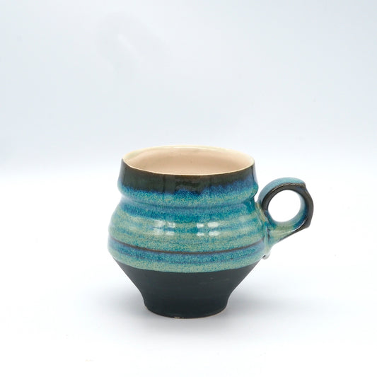 Ribbed Mug (Green & Black)
